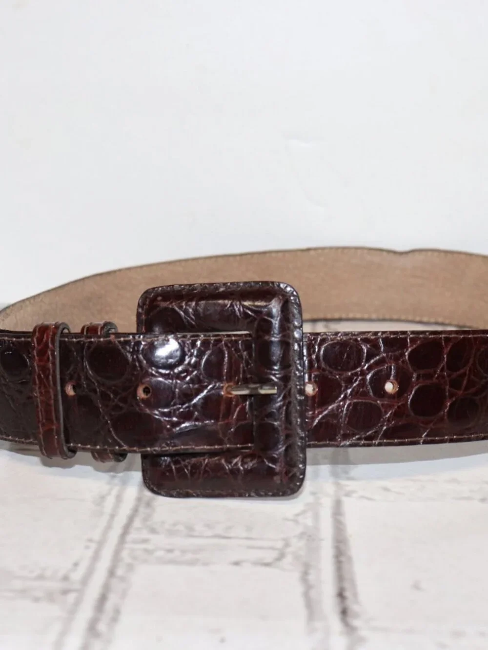 ✨ Talbots Croc‑Texture Leather Belt • Women’s Small ✨ Classic Talbots